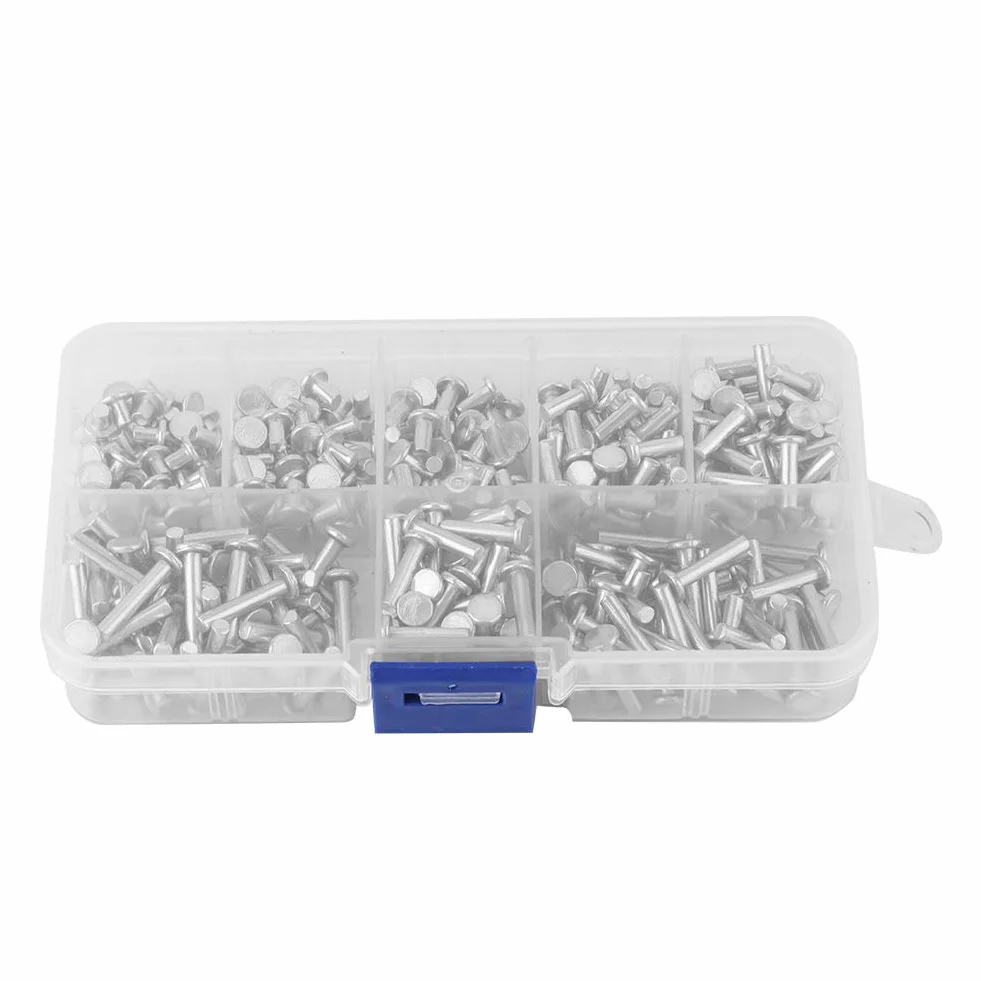 Nity Pełne Aluminium M3 3mm 400 Sztuk z Łbem Płaskim 4mm 16mm Długość