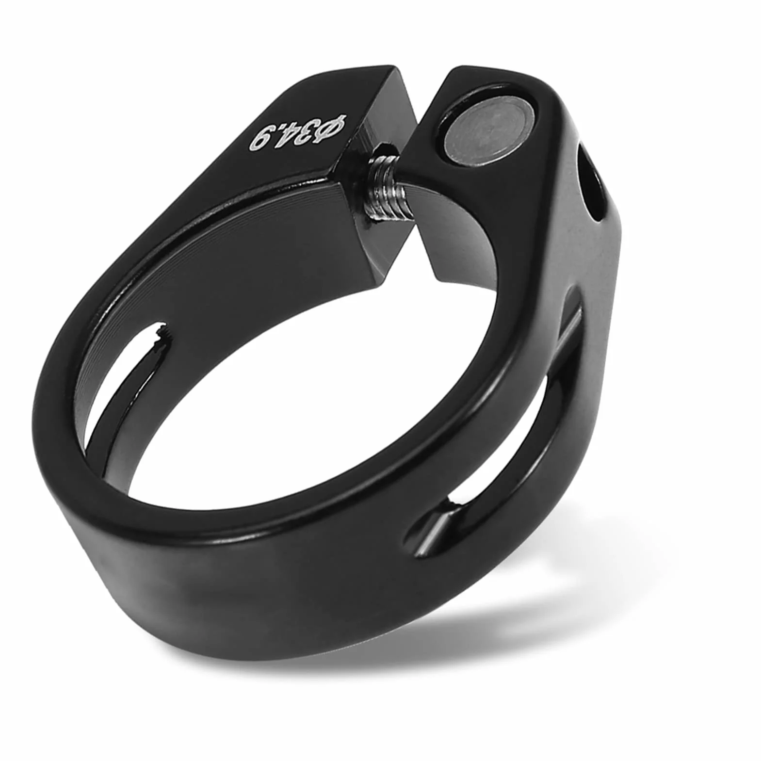 Zacisk sztycy siodełka rowerowego 34,9, zacisk sztycy siodełka do siodełka rowerowego, zacisk siodełka ze stopu aluminium, 34,9 mm, do rowerów górskich i szosowych (czarny)