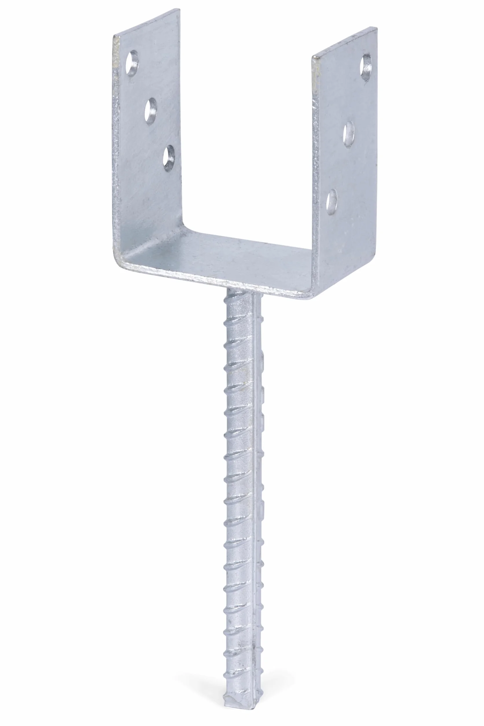 Alberts 214265 wspornik słupa U z kotwą do betonu ze stali ryflowanej cynkowany ogniowo 91 mm 200 mm