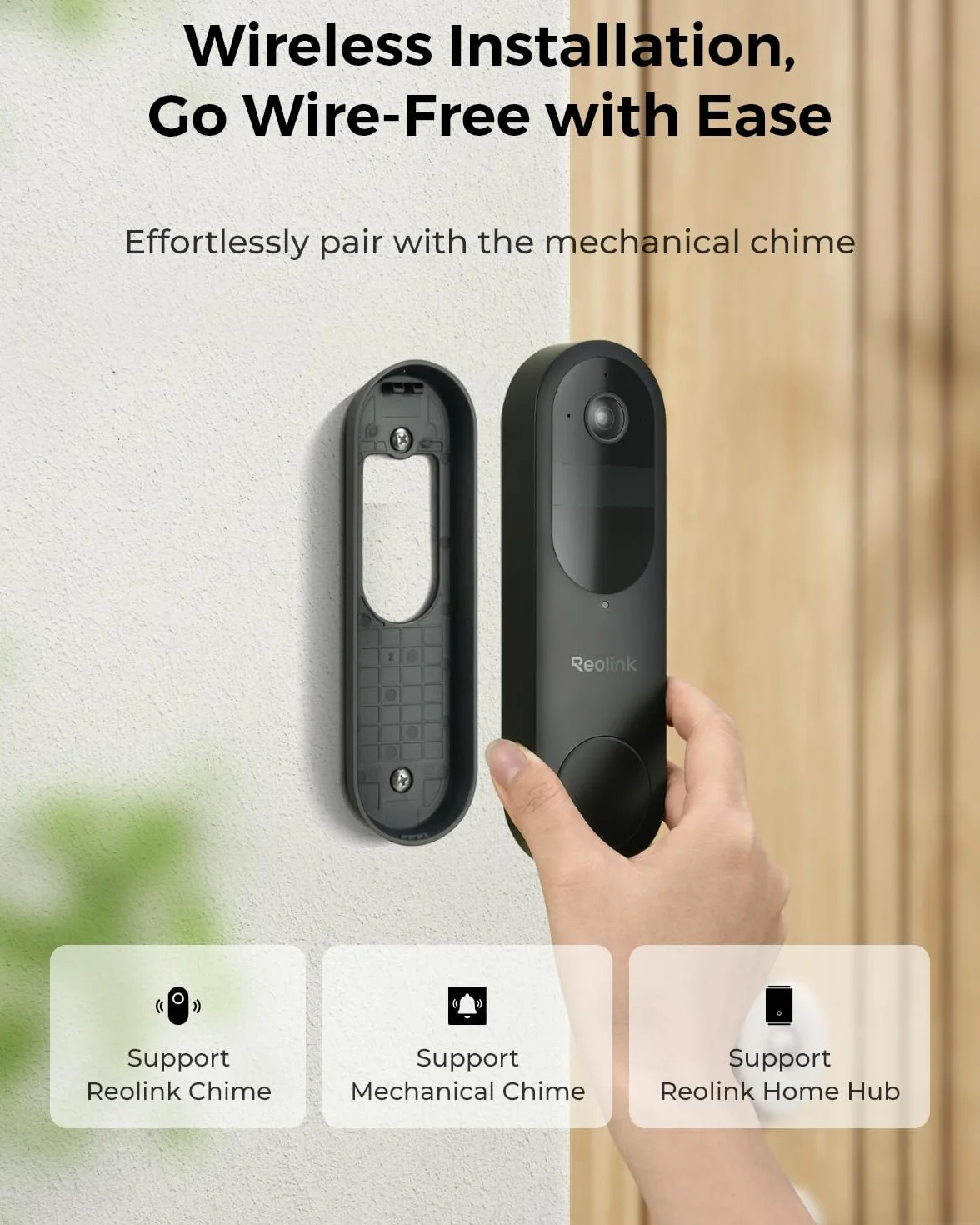 Reolink 2K 4MP Bezprzewodowa Kamera Do Drzwi Wi-Fi 2,4/5 GHz Video Doorbell Akumulator