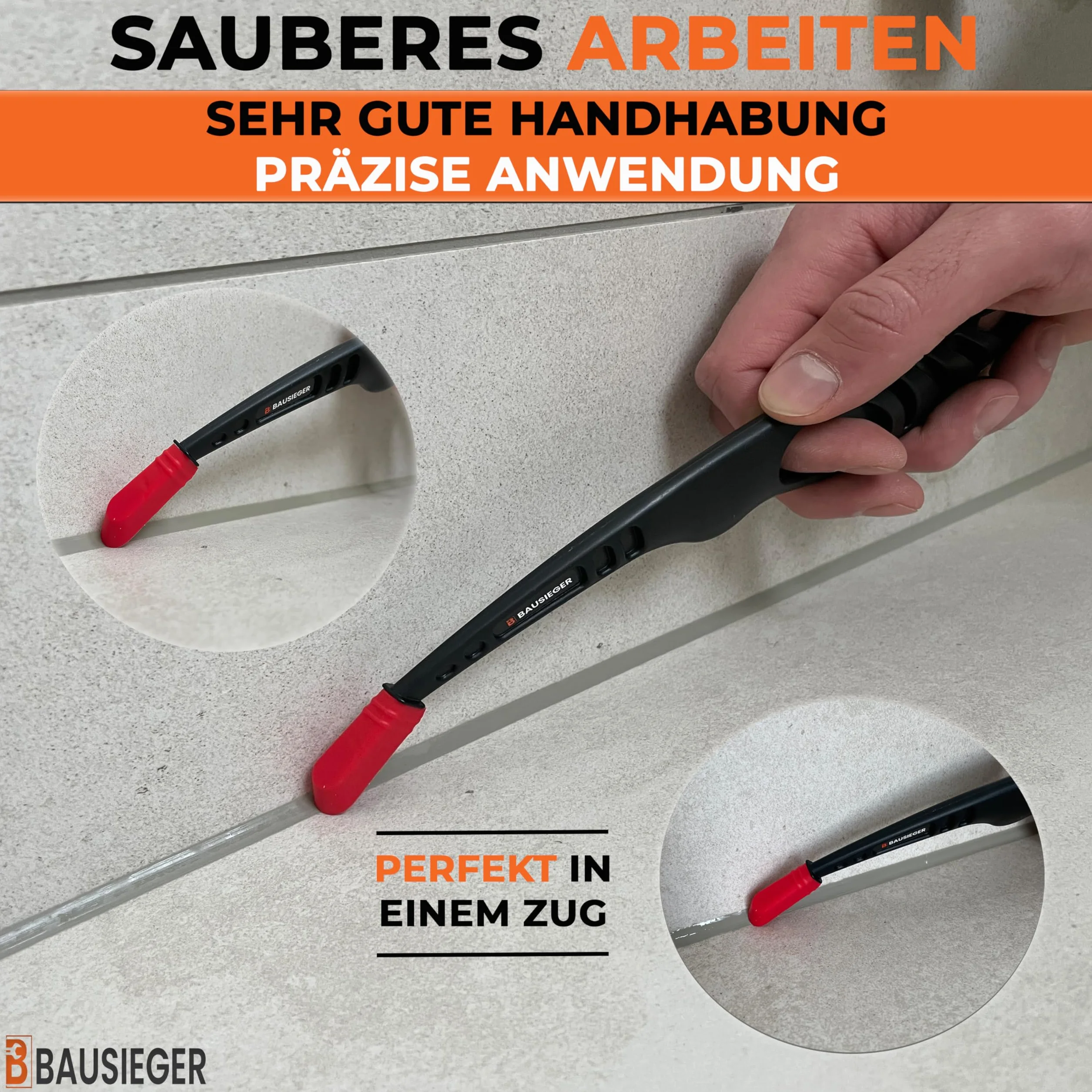 BAUSIEGER ściągaczka silikonowa do fug Multitool 9 form