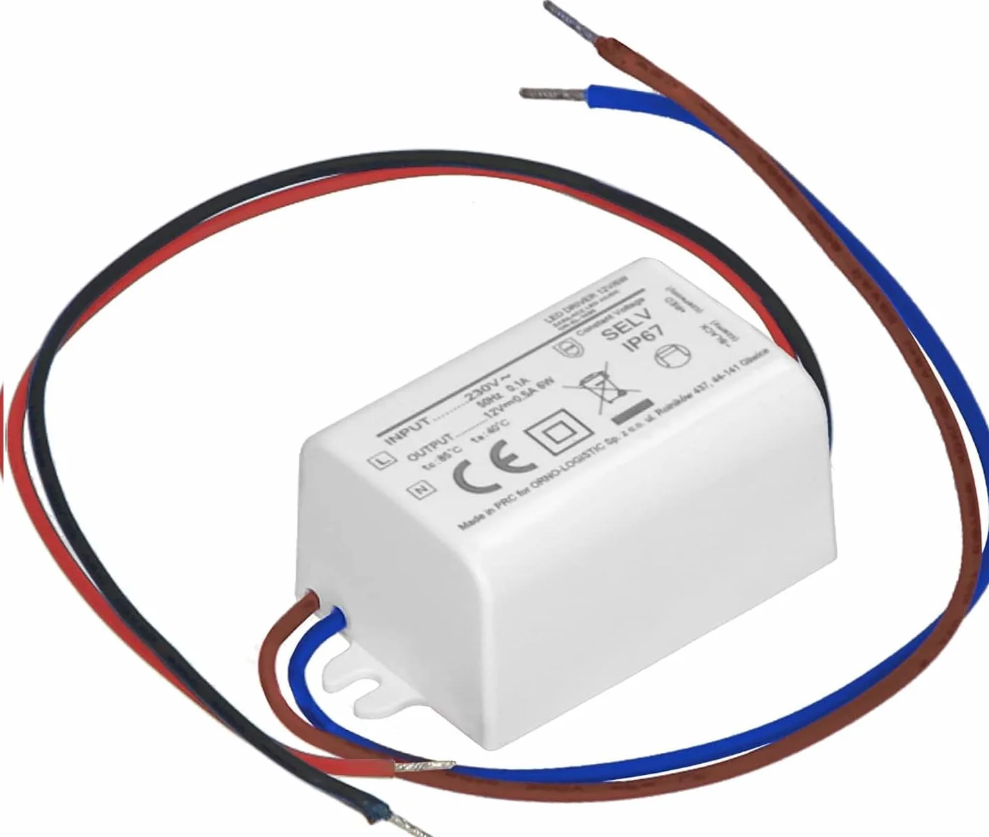 Zasilacz MINI do LED 12VDC 6W IP67