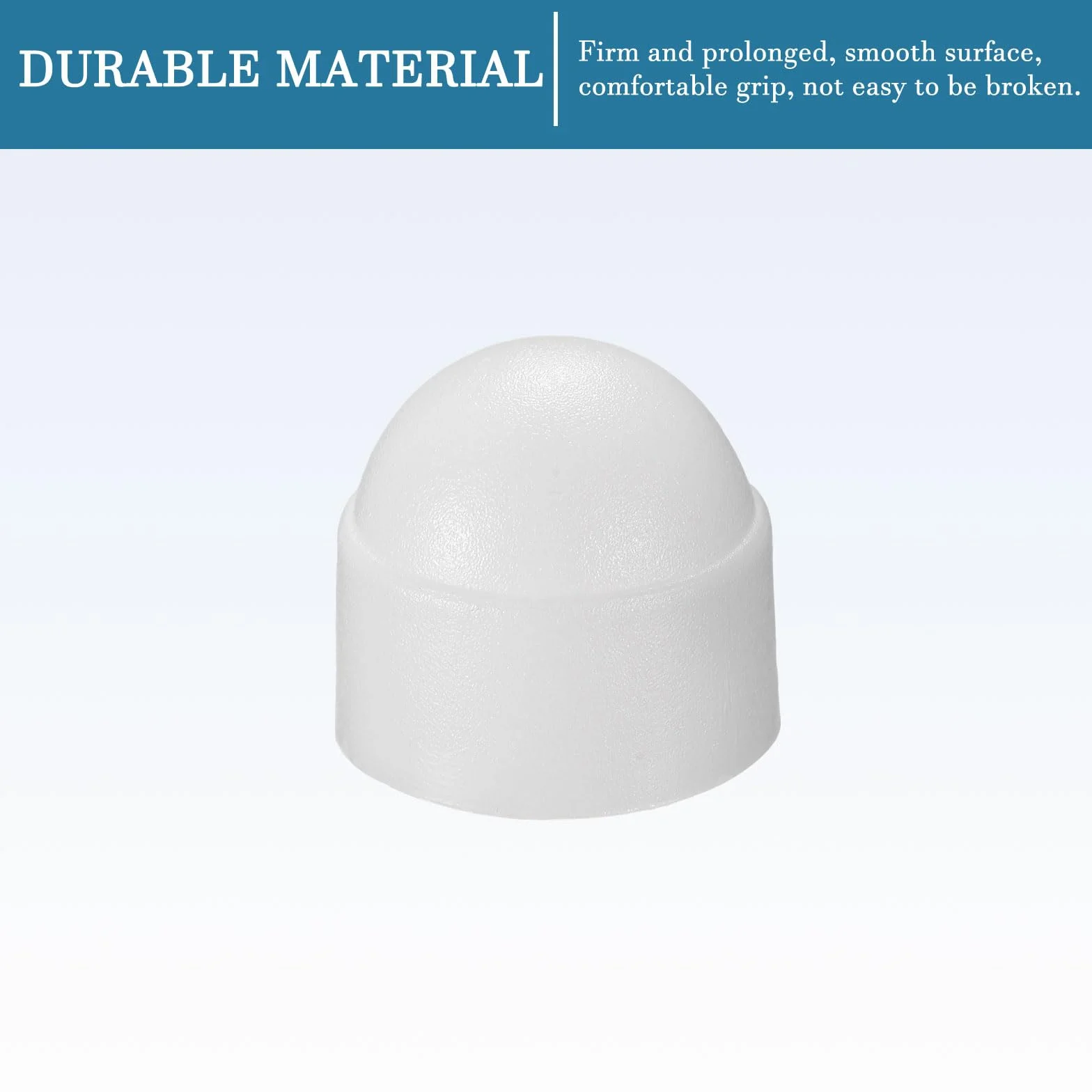 QUARKZMAN nakrętki ochronne na śruby M8 x 13 mm 25 szt. plastikowe nakładki sześciokątne białe