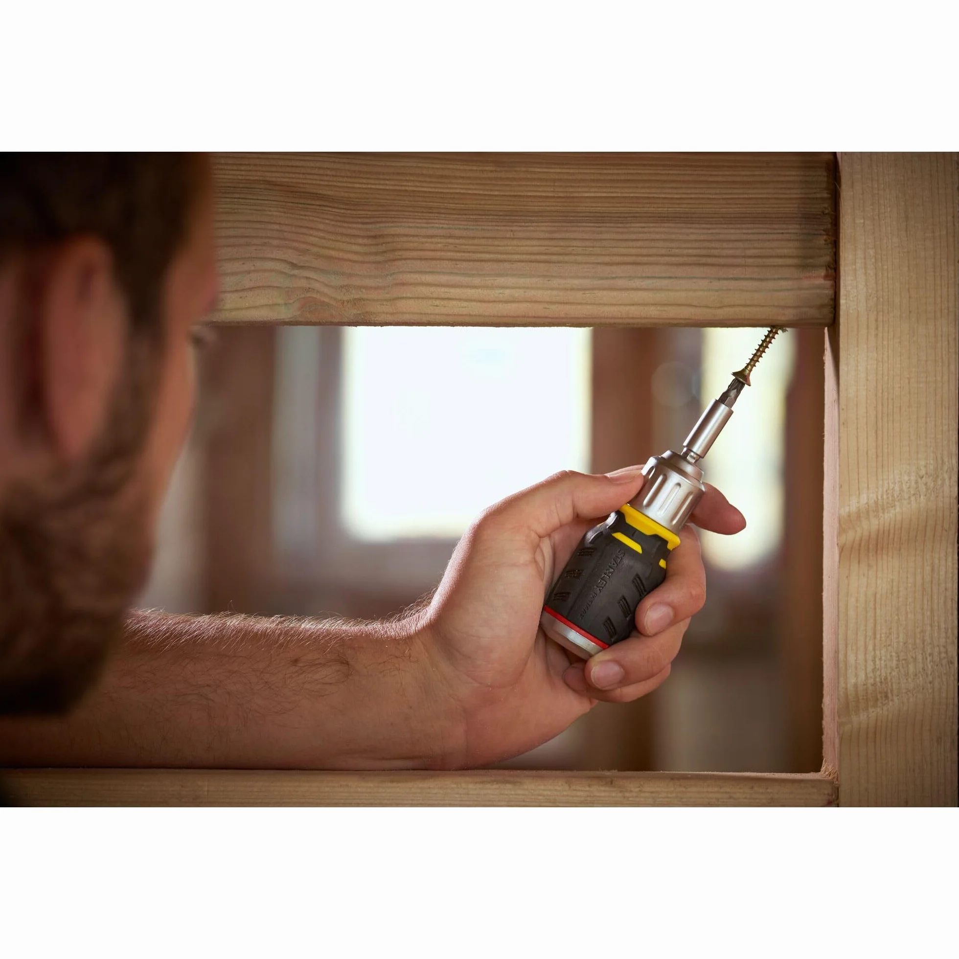 Stanley FatMax Śrubokręt mini wkrętak krótki z grzechotką na bity FMHT0-62688