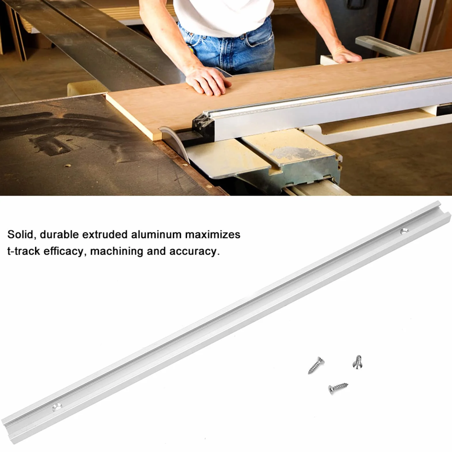 T-slot T-track listwa z zakładką szyna T Tablica Mitre ze stopu aluminium T-Track Jig mocowanie do stołu Router Table (300 mm)