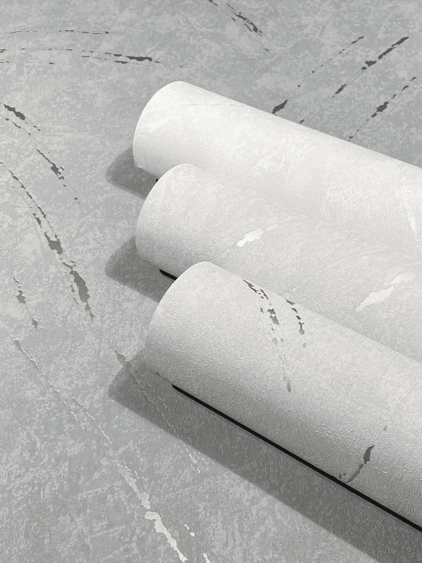 marburg Tapeta biała, błyszcząca struktura betonu, nowoczesny industrialny wygląd, do salonu, sypialni, kuchni, 10,05 x 0,53 m