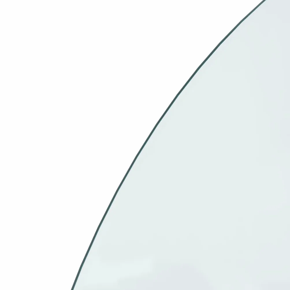 vidaXL Piec kominkowy szklana płyta kominkowa półokrągła 1000 x 500 mm
