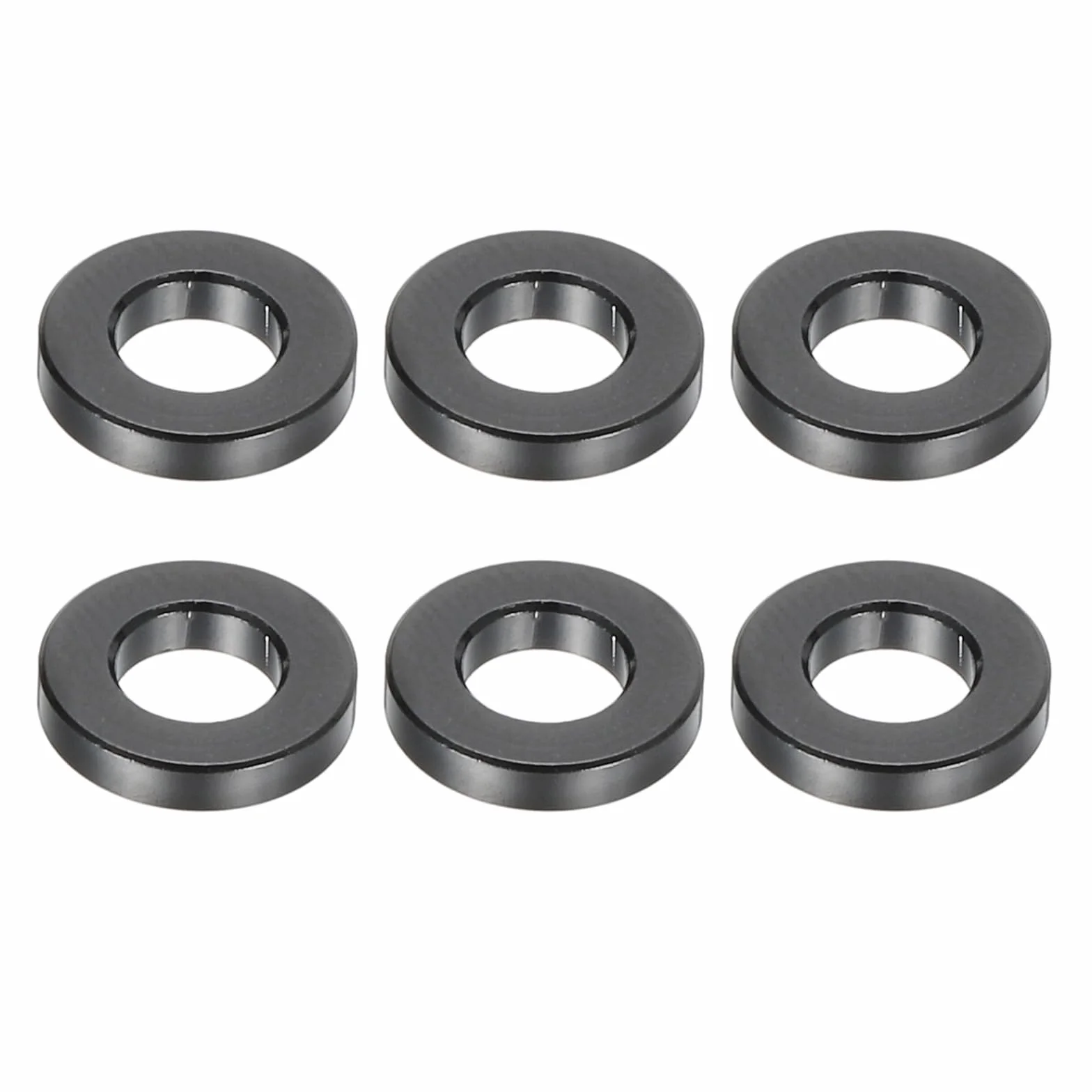 PATIKIL Aluminiowe podkładki dystansowe M5 6 szt. metalowe przekładki 5,2x10x2 mm okrągła śruba dystansowa
