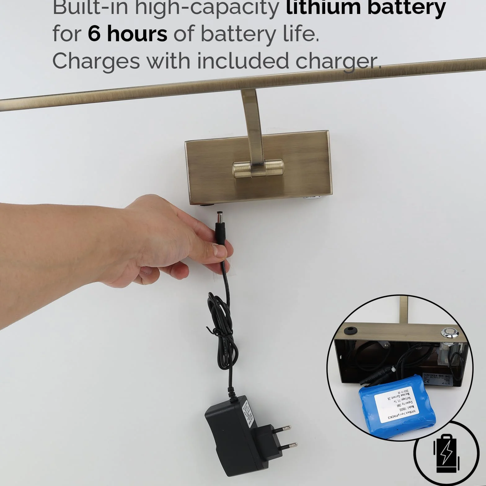 Alpinaluz Akumulatorowa lampa LED 4W 34cm ściemniane ciepłe światło 2700K bateria litowa 6h brąz antyczny