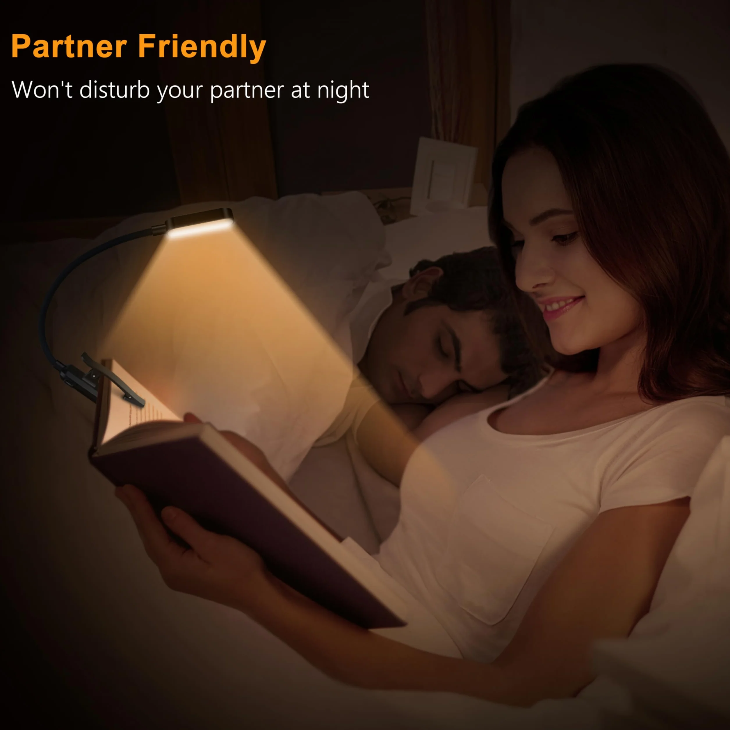 Gritin Lampka do Czytania 16 LED z Klipsem, 3 Tryby Ochrony Wzroku, Bezstopniowe Ściemnianie