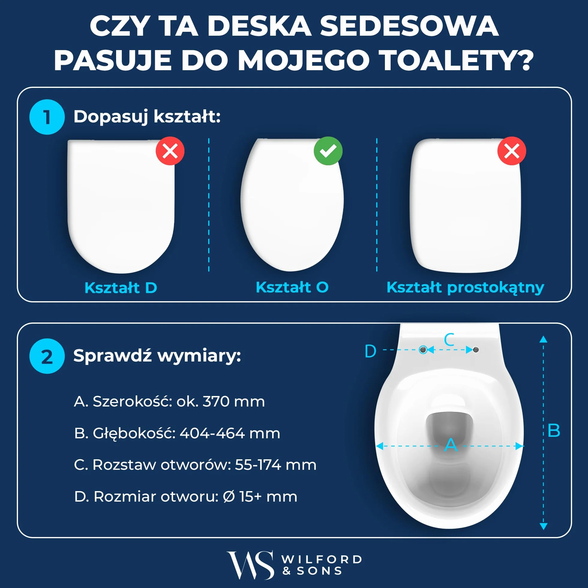 Wilford & Sons Deska sedesowa z cichym domykiem biała O duroplastowa zdejmowana