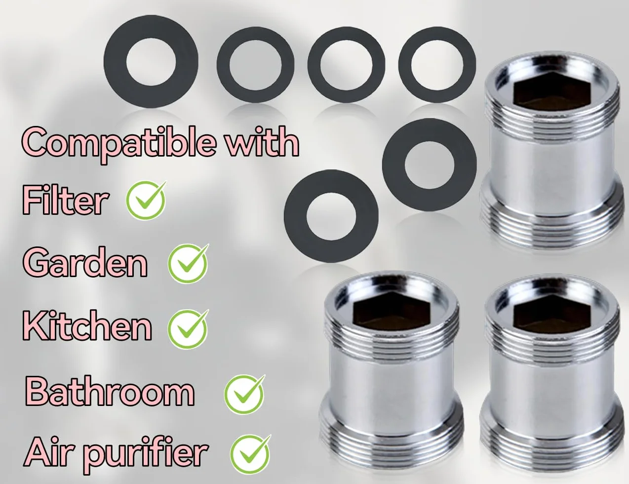 Adapter do baterii M22 na M24 KAPSING 3 sztuki z gwintem zewnętrznym