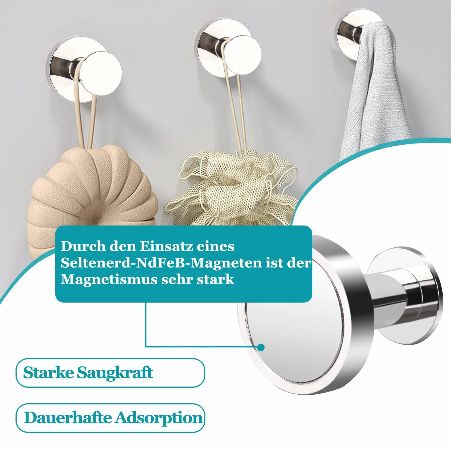 Magnesy neodymowe N52 36 mm ekstra mocne haki magnetyczne 4 sztuki