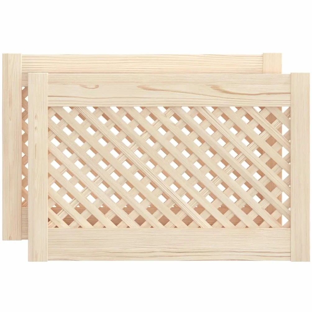 vidaXL Drzwiczki do szafki z kratką 59,5x39,5 cm sosnowe 2 szt.