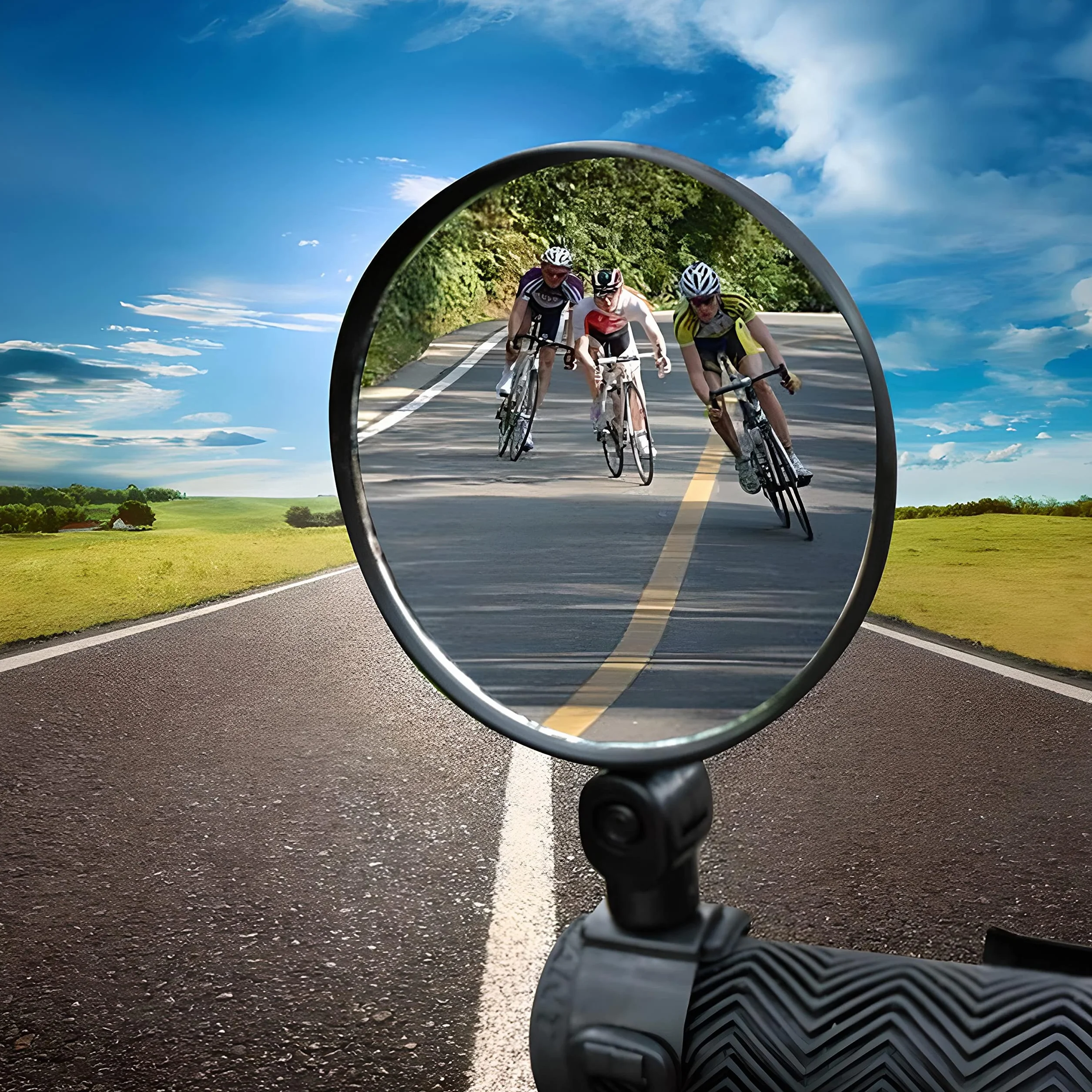 Retoo lusterko rowerowe HD 360° obrotowe, lusterko wsteczne rowerowe do kierownicy 15-35 mm, lusterko rowerowe do kierownicy do e-roweru, MTB, roweru szosowego, lusterko z uchwytem, nad i pod
