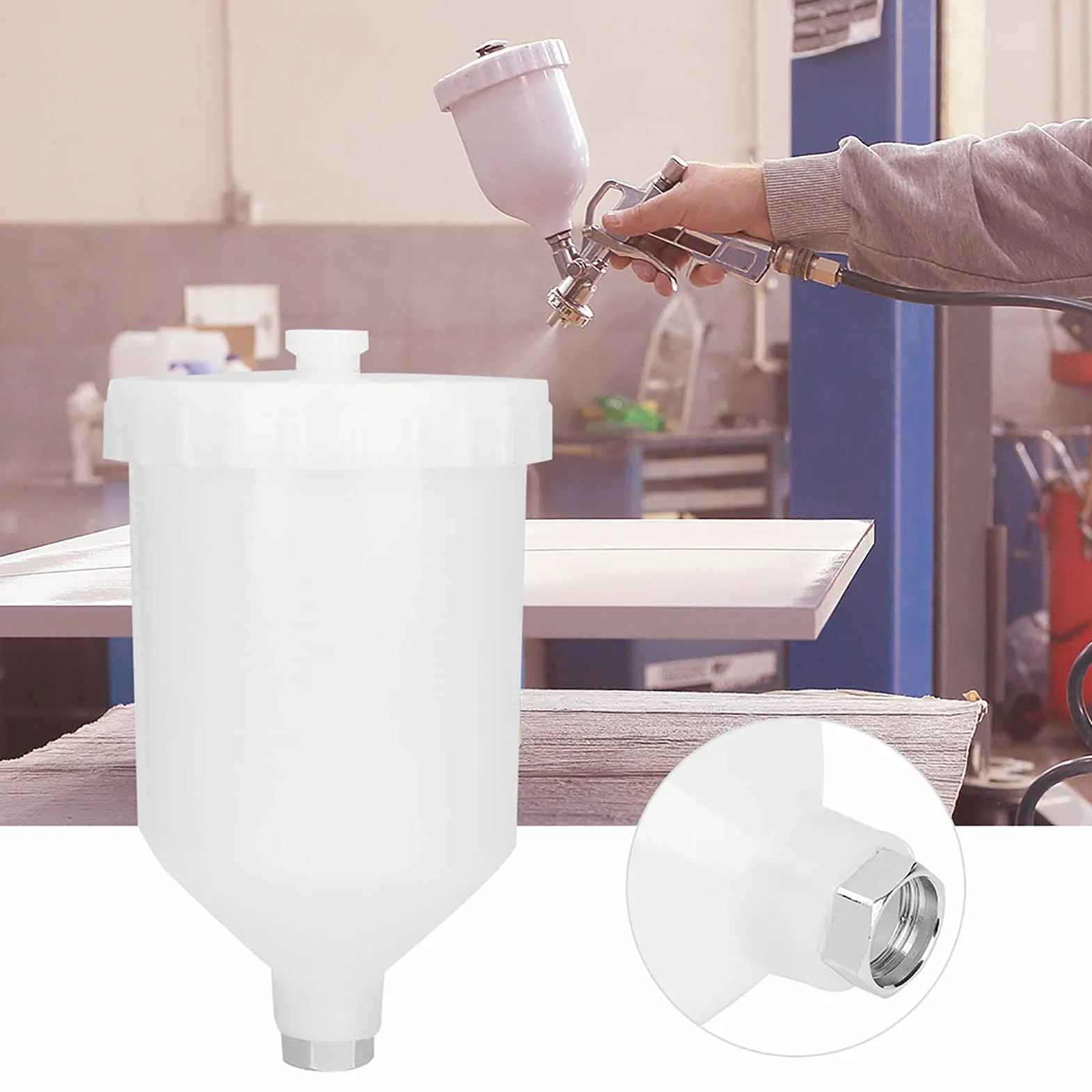 Pistolet natryskowy 600ml HVLP Vaso ze stali nierdzewnej
