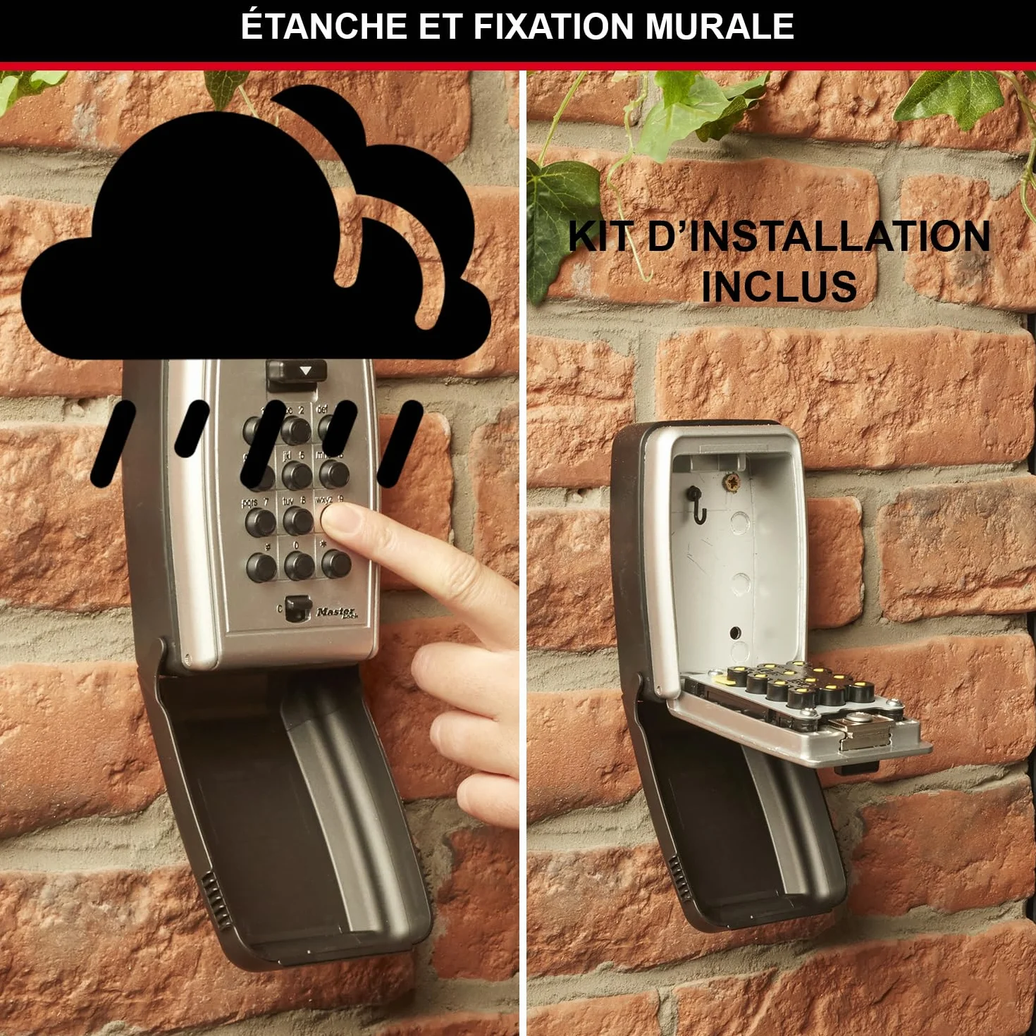 Master Lock Sejf na klucze rozmiar M uchwyt ścienny odporny na warunki atmosferyczne 5423EURD
