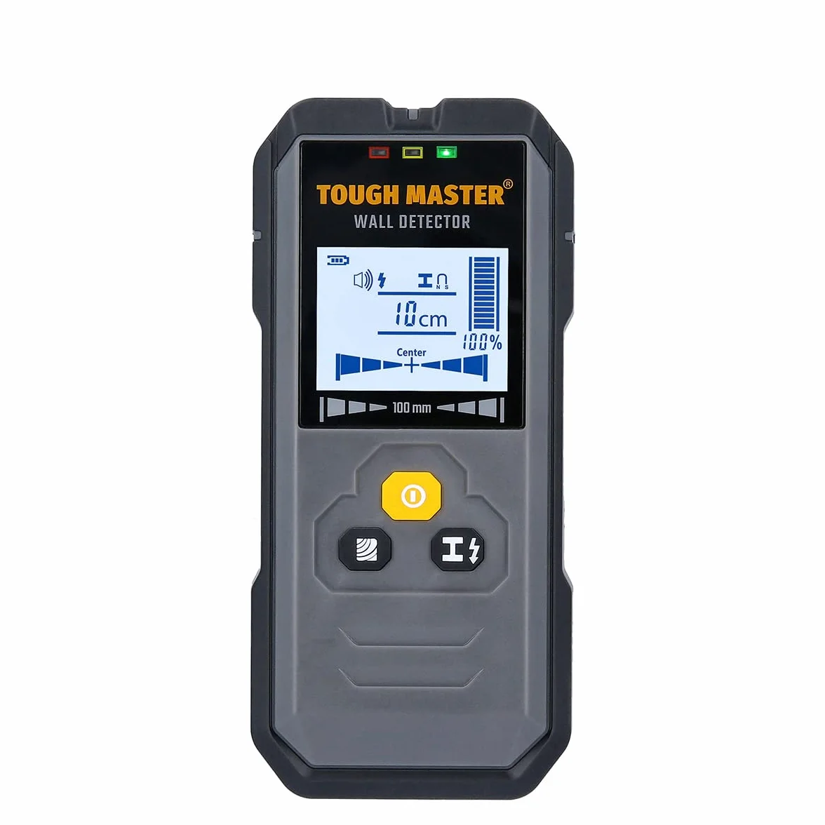 TOUGH MASTER Wyszukiwarka kołków ściennych 5 w 1 drewno metalowy lokalizator skaner ścienny LCD