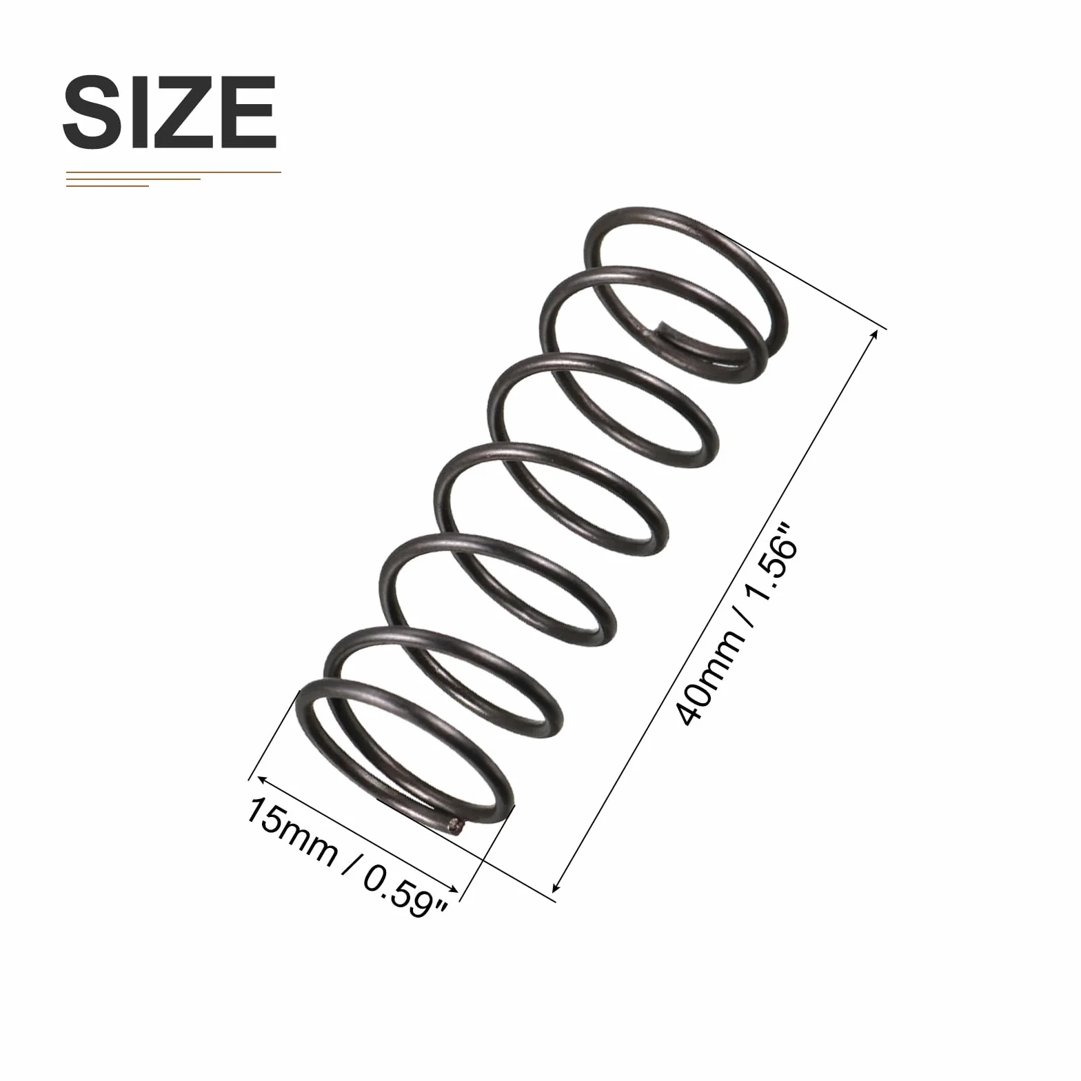 Sprężyna ściskająca 1,2 x 15 x 40 mm stalowa 10 sztuk
