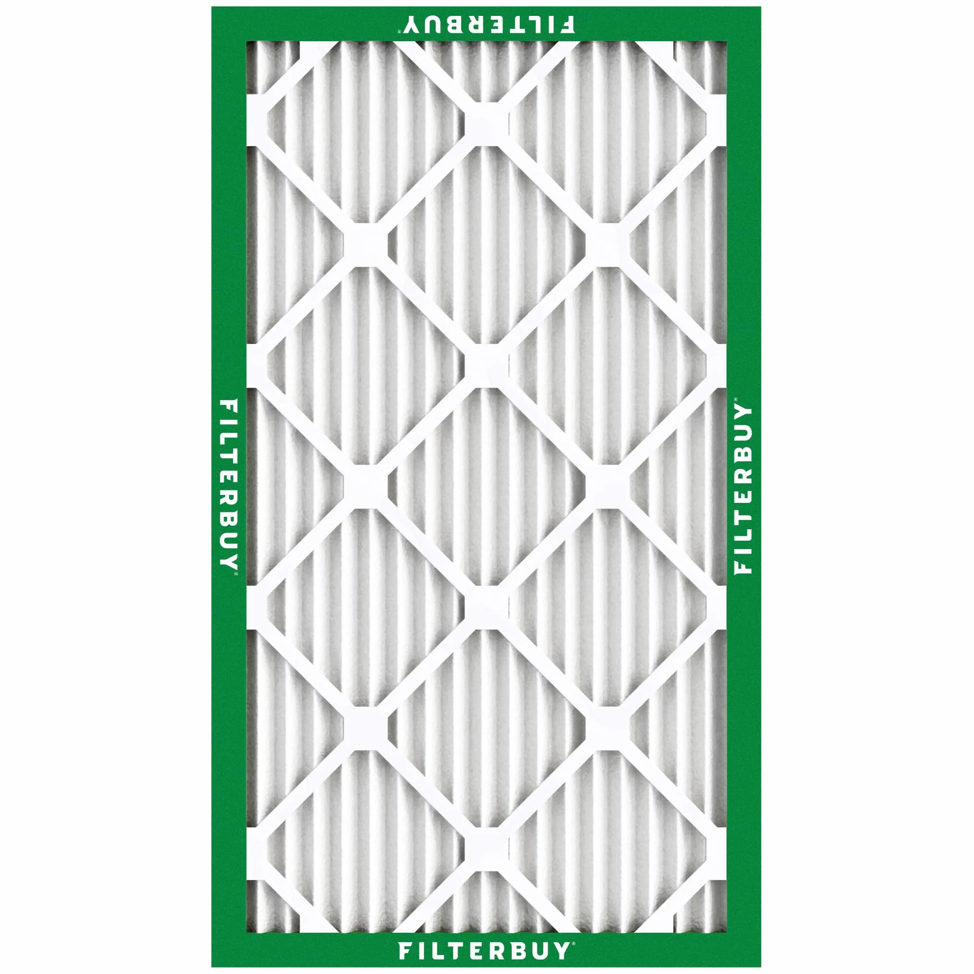 Filterbuy Filtr powietrza 14x25x1 MERV 8 Dust Defense 2-pak plisowany zamiennik do pieca HVAC AC rzeczywisty rozmiar 13,50 x 24,50 x 0,75 cala