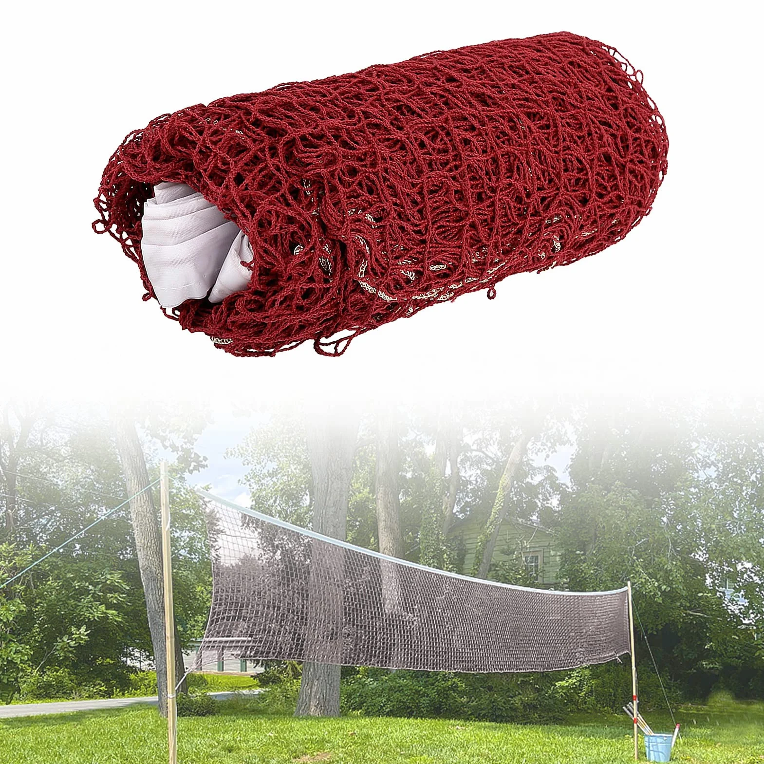 Siatka do badmintona, przenośna siatka do siatkówki, składana siatka do badmintona, tylko siatkówka, trwała siatka do badmintona, do treningu rozrywkowego, sportów na świeżym powietrzu, na podwórko,