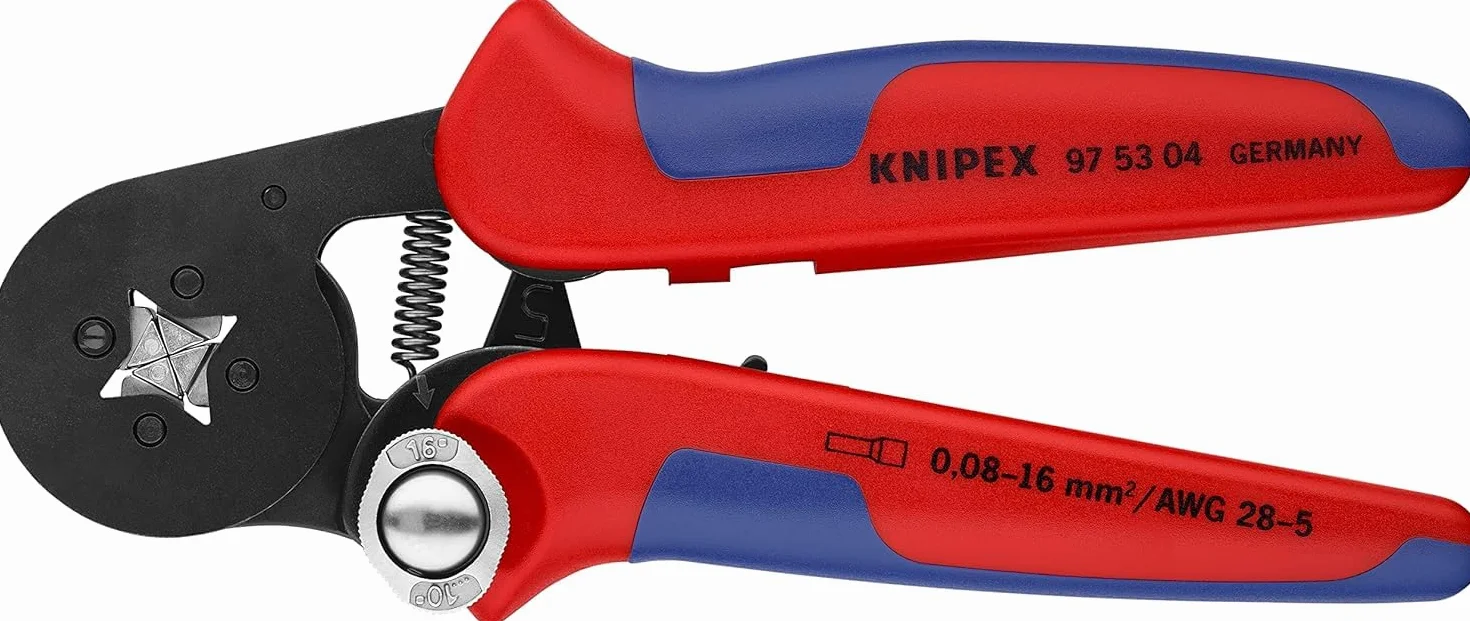 KNIPEX Samonastawne szczypce do zagniatania tulejek kablowych 180 mm 97 53 04