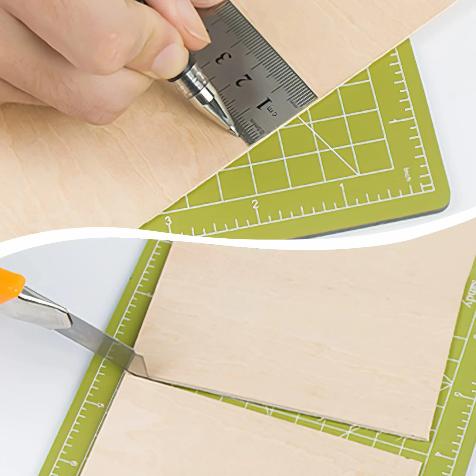 WISYOK Płyta Sklejka 2mm 300x210mm, Sklejka A4, Deska Drewniana do Obróbki Drewna i Laserowej