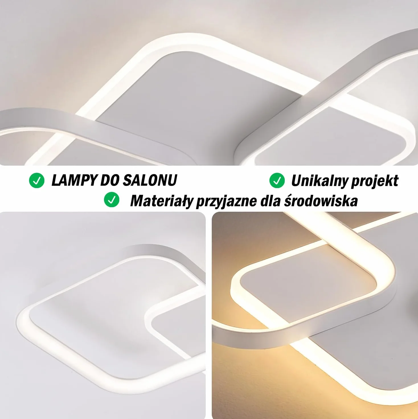 ANTENLICHT Lampa sufitowa LED 40W 4600LM ściemniana 2700-6500K z pilotem zdalnego sterowania aluminium