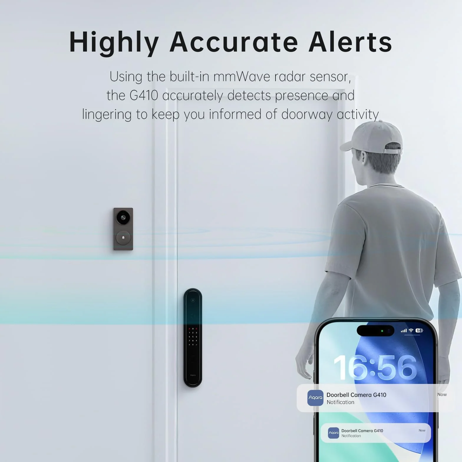Aqara Inteligentny Wideodomofon G410 2K Bezprzewodowy Wideo HomeKit Hub Matter Czarny