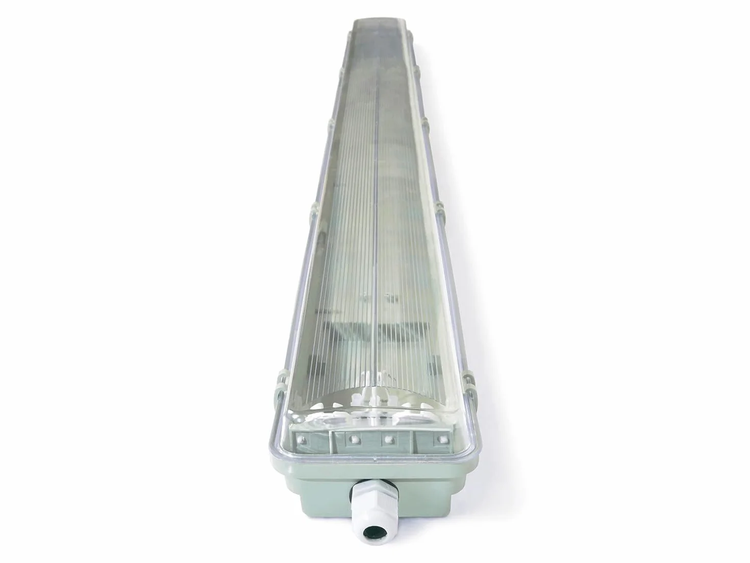 Zestaw LED Oprawa Hermetyczna 2x120 cm Świetlówka T8 18W 4000K IP65 Oświetlenie Garażowe Magazynowe