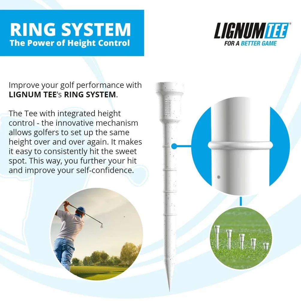 Longridge Akcesoria golfowe Lignum 72 mm Tees 12 PK, niebieskie
