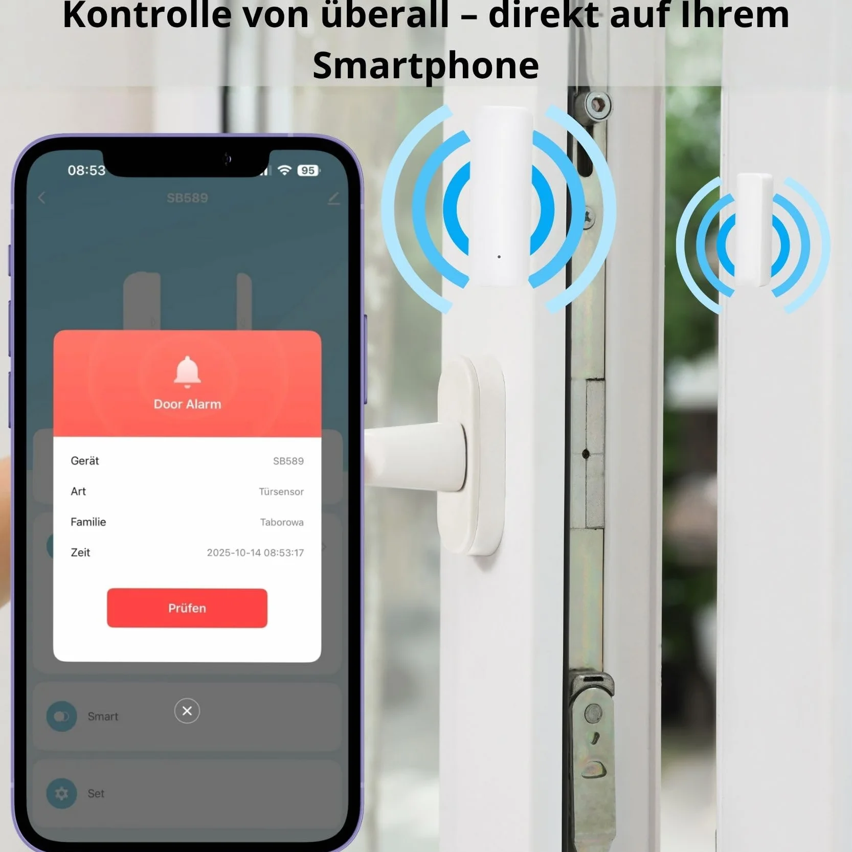 Czujnik otwarcia drzwi i okna WIFI TUYA SMART