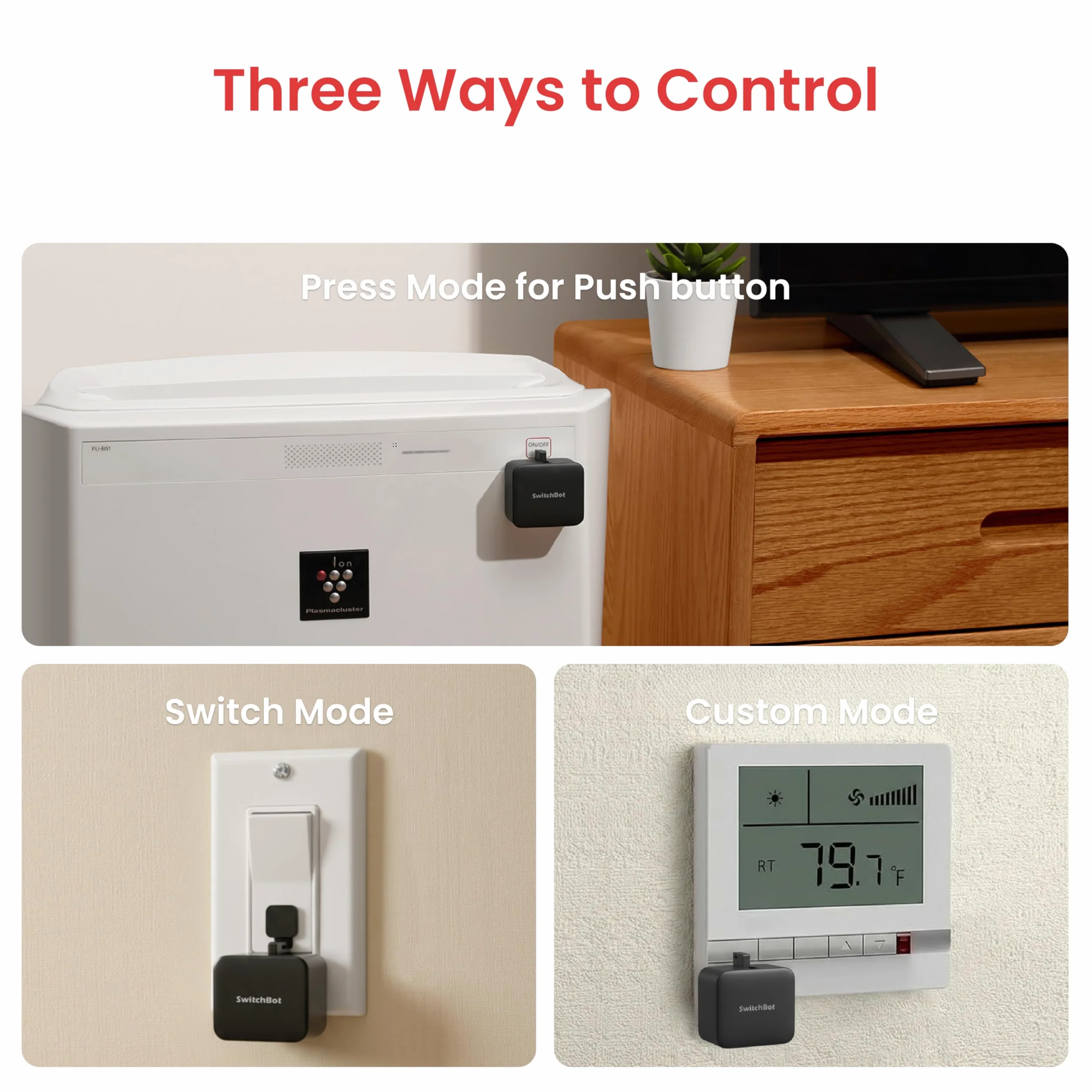 SwitchBot Smart Switch Toggle Inteligentny przełącznik, sterowanie aplikacją i timerem, kompatybilny z Alexa, Google Home, IFTTT, czarny