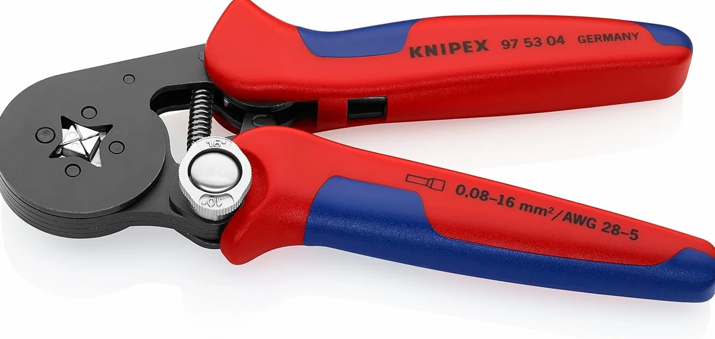KNIPEX Samonastawne szczypce do zagniatania tulejek kablowych 180 mm 97 53 04