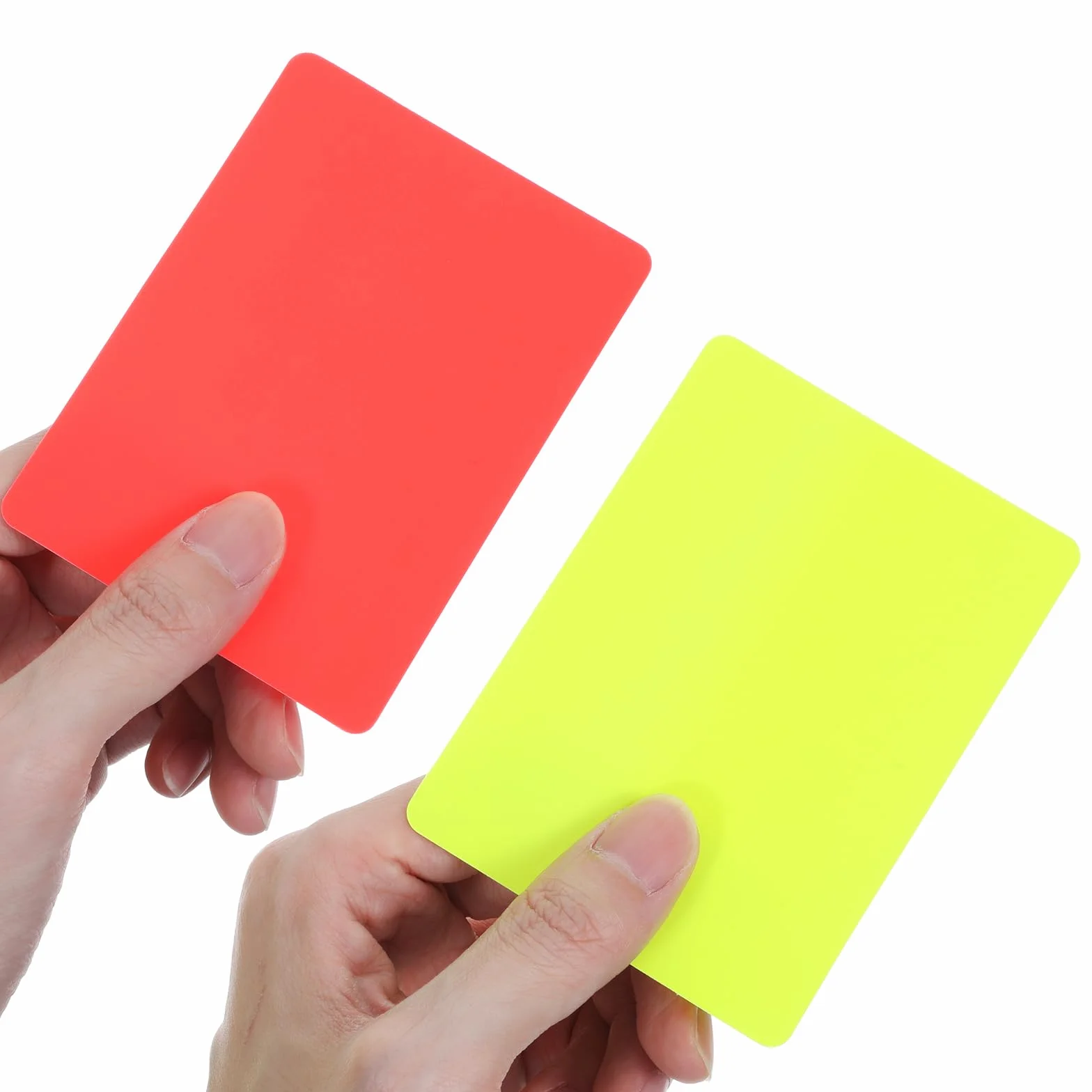 Tyqour 10 sztuk kart sędziowskich do piłki nożnej, żółte i czerwone kartki, sędziowie, czerwona i żółta kartka piłkarska, narzędzie do meczów piłki nożnej na zawody