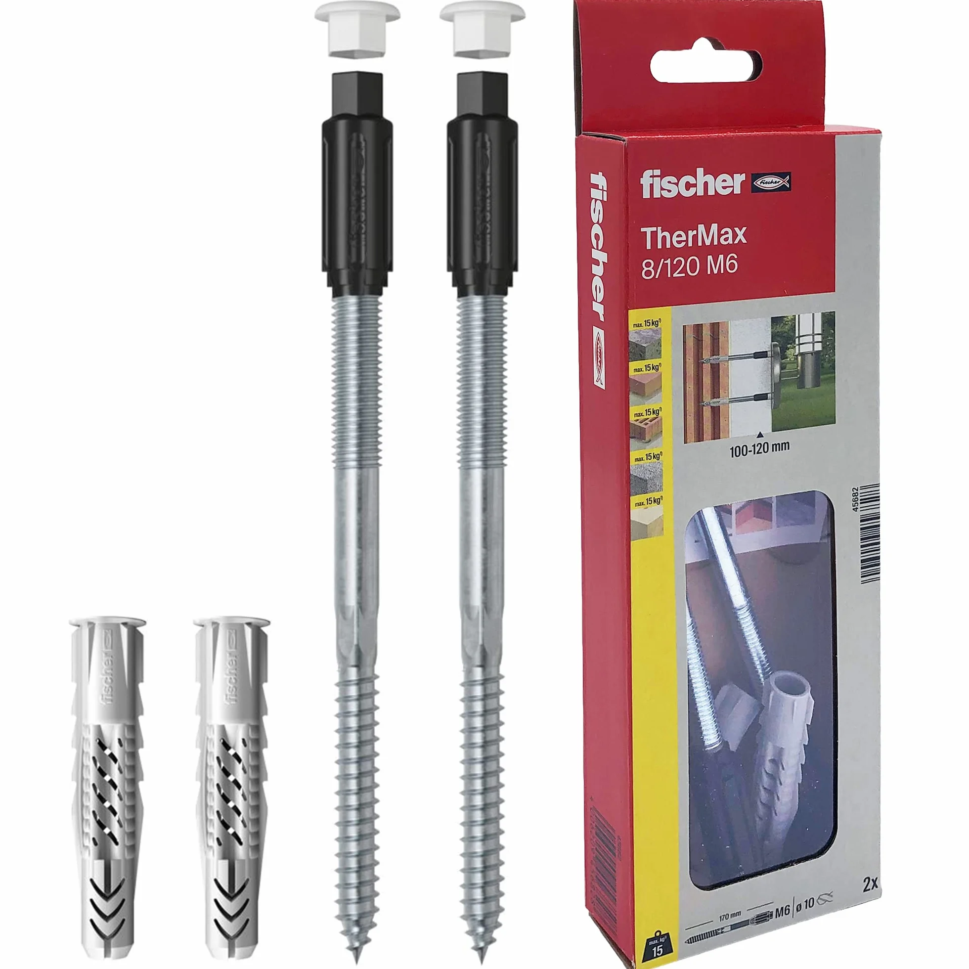 fischer System montażowy TherMax 8/120 M6 kotwy izolacyjne do zewnętrznych systemów izolacji termicznej