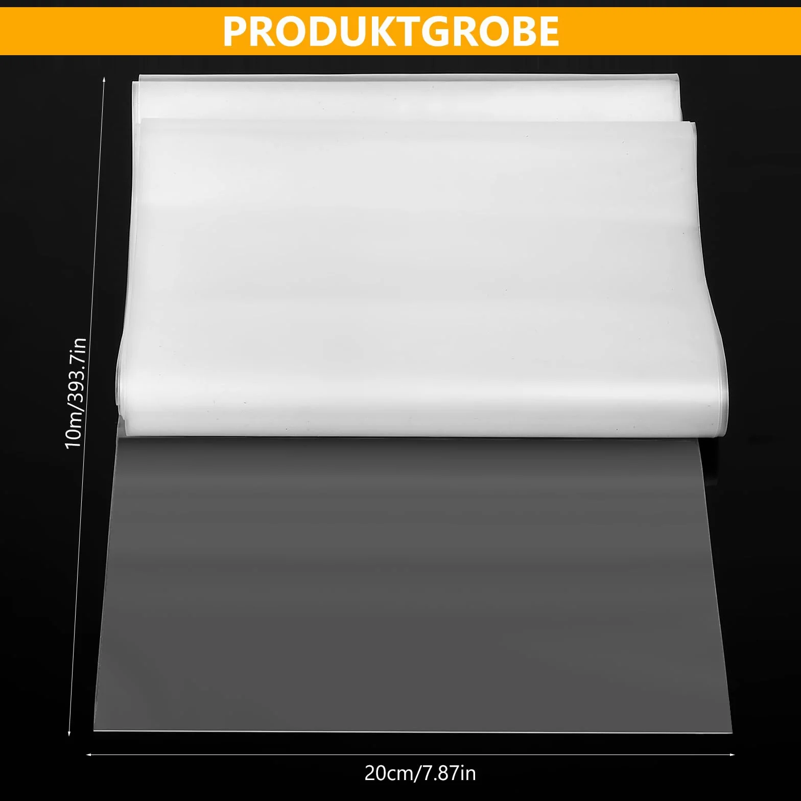 Rynna Elastyczna, 20 cm x 10 m Rura Spustowa Rura Odpływowa, LDPE Rynna Rozporowa Przezroczysta, Elastyczny Wąż Drenażowy do Rynien i Rur Spustowych