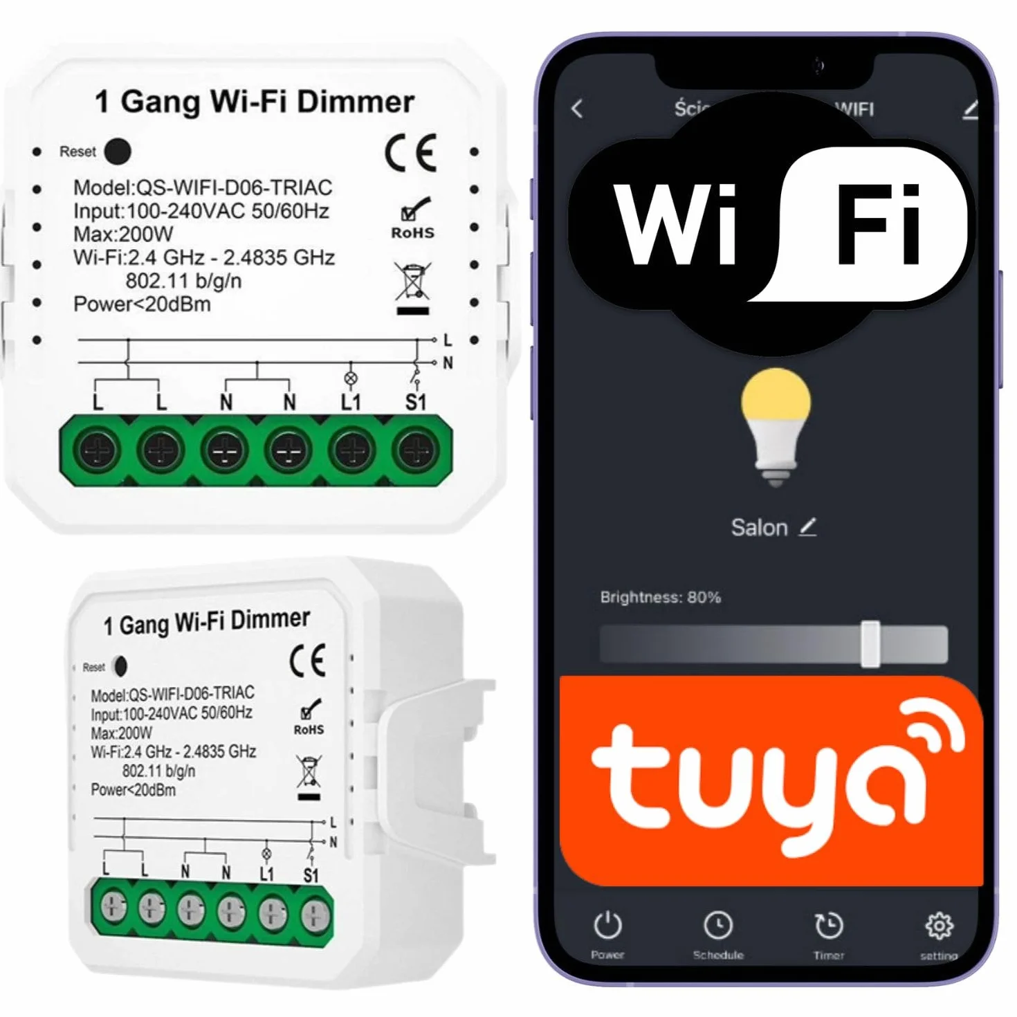 Dimmer ściemniacz TUYA WIFI MINI V3 sterownik oświetlenia
