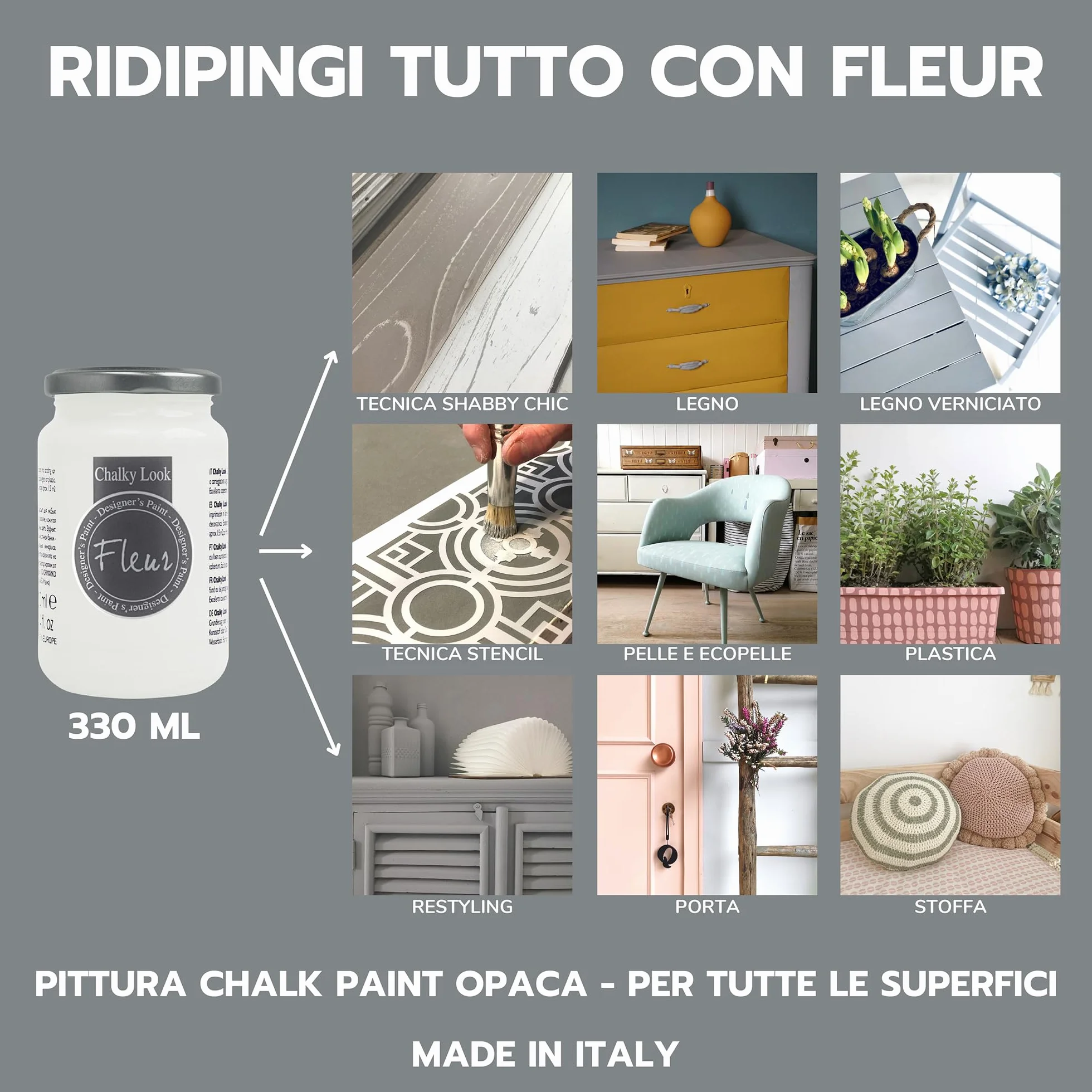 Farba mineralna Fleur Paint 330 ml taupe Sophisticated