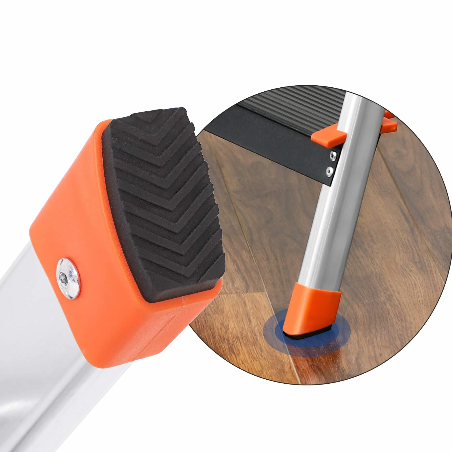 SONGMICS Drabina Aluminiowa 4 Stopnie 150 kg GLT04BK Antypoślizgowa Półka na Narzędzia