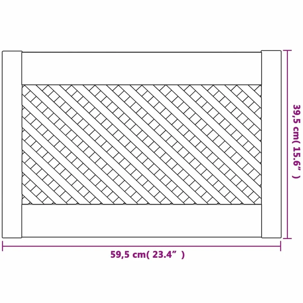 vidaXL Drzwiczki do szafki z kratką 59,5x39,5 cm sosnowe 2 szt.
