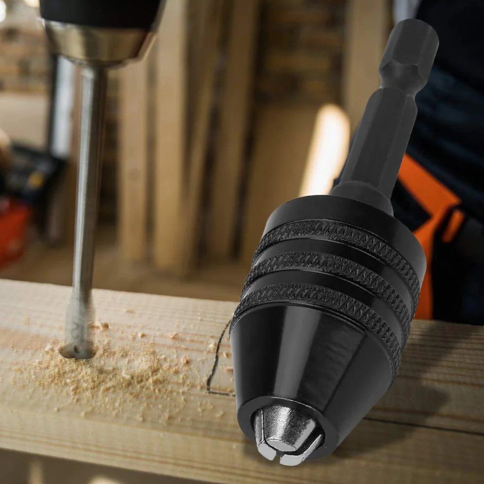 Uchwyt wiertarski bezkluczykowy 0,3-6,5 mm 1/4" sześciokątny adapter szybkiej wymiany