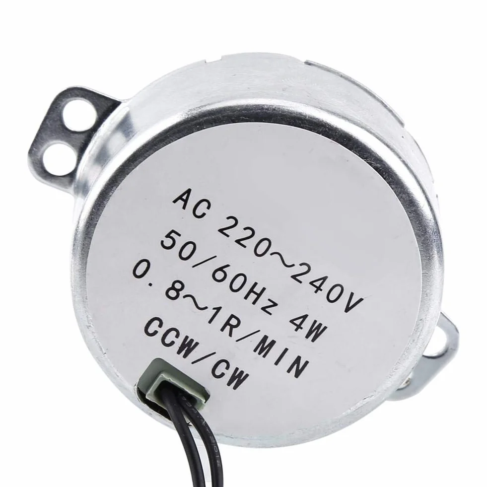 Silnik synchroniczny prądu przemiennego 220-240 V CW/CCW 0,8-1 obr./min 4 W