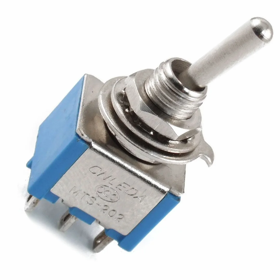 CA 3A / 250V 6A / 125V 6-pinowy DPDT On/On 2-pozycyjny przełącznik kołyskowy Niebieski