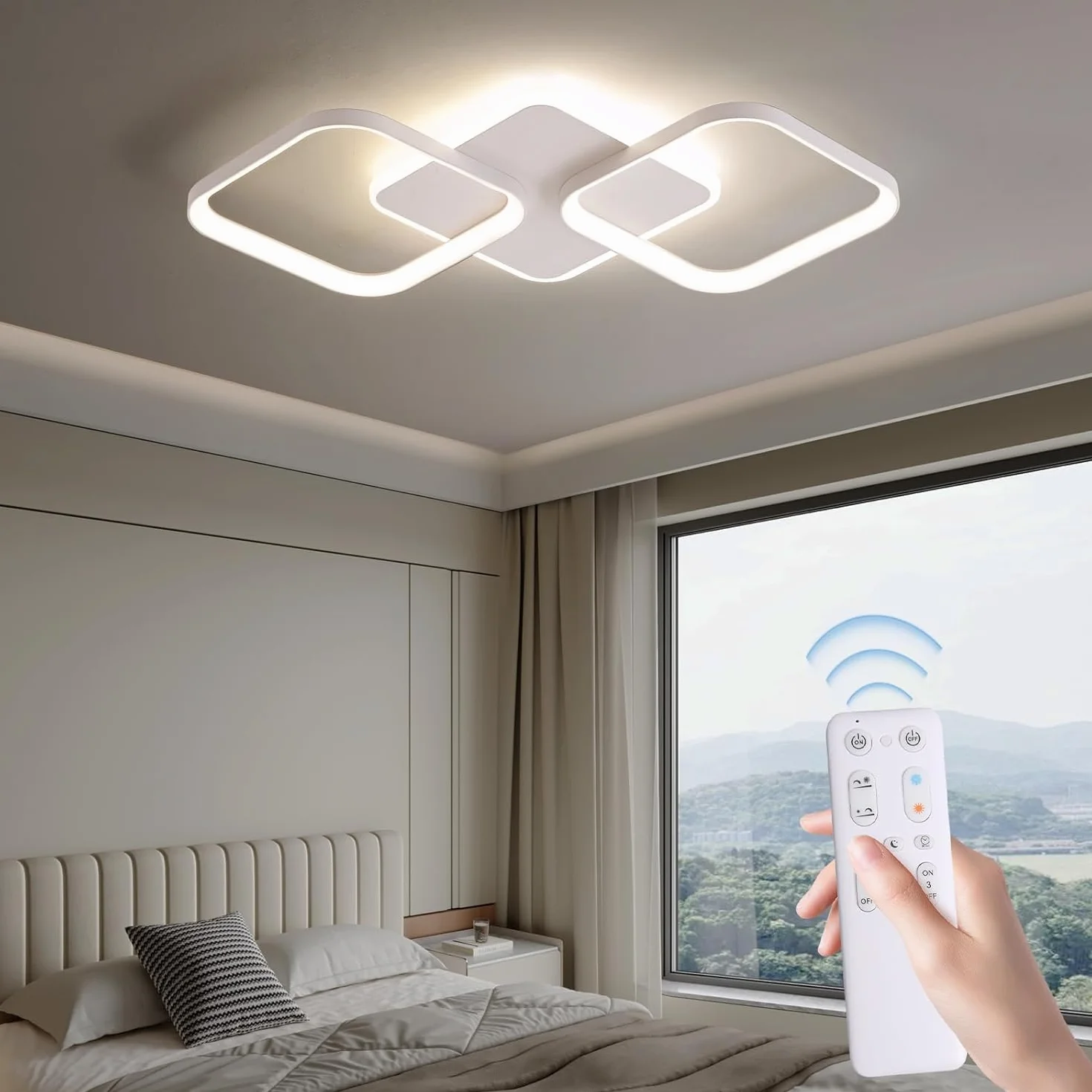 ANTENLICHT Lampa sufitowa LED 40W 4600LM ściemniana 2700-6500K z pilotem zdalnego sterowania aluminium