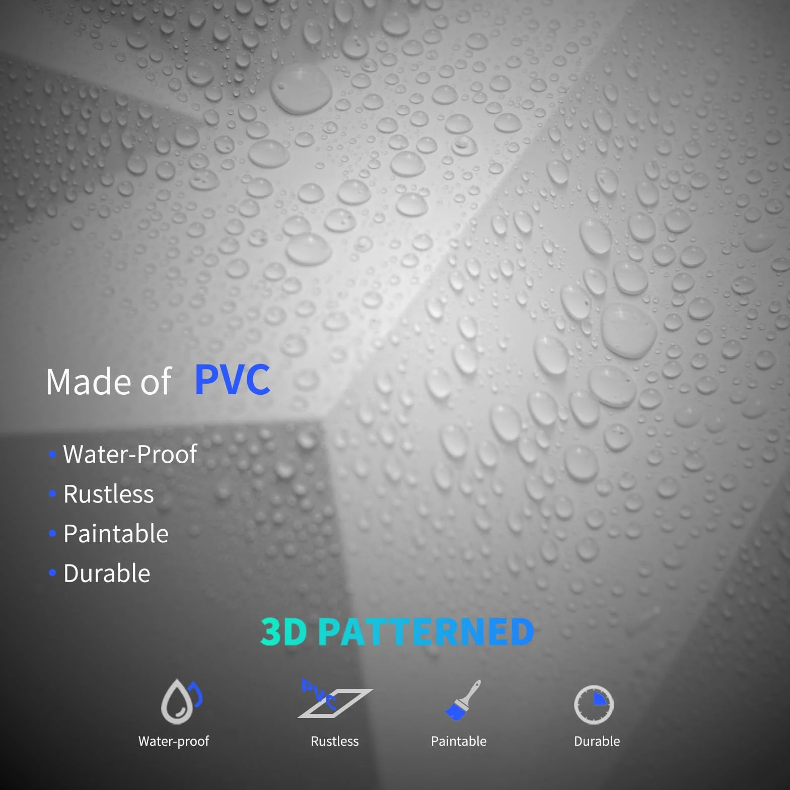 Art3dwallpanels panele ścienne PCW 3D białe 33 panele dekoracja wnętrz