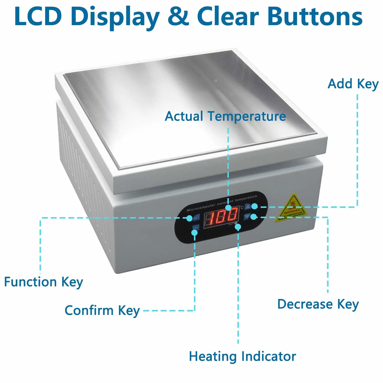 Stacja lutownicza 500 W cyfrowa LCD 0-400℃ płyta grzewcza Rework Heater Lab