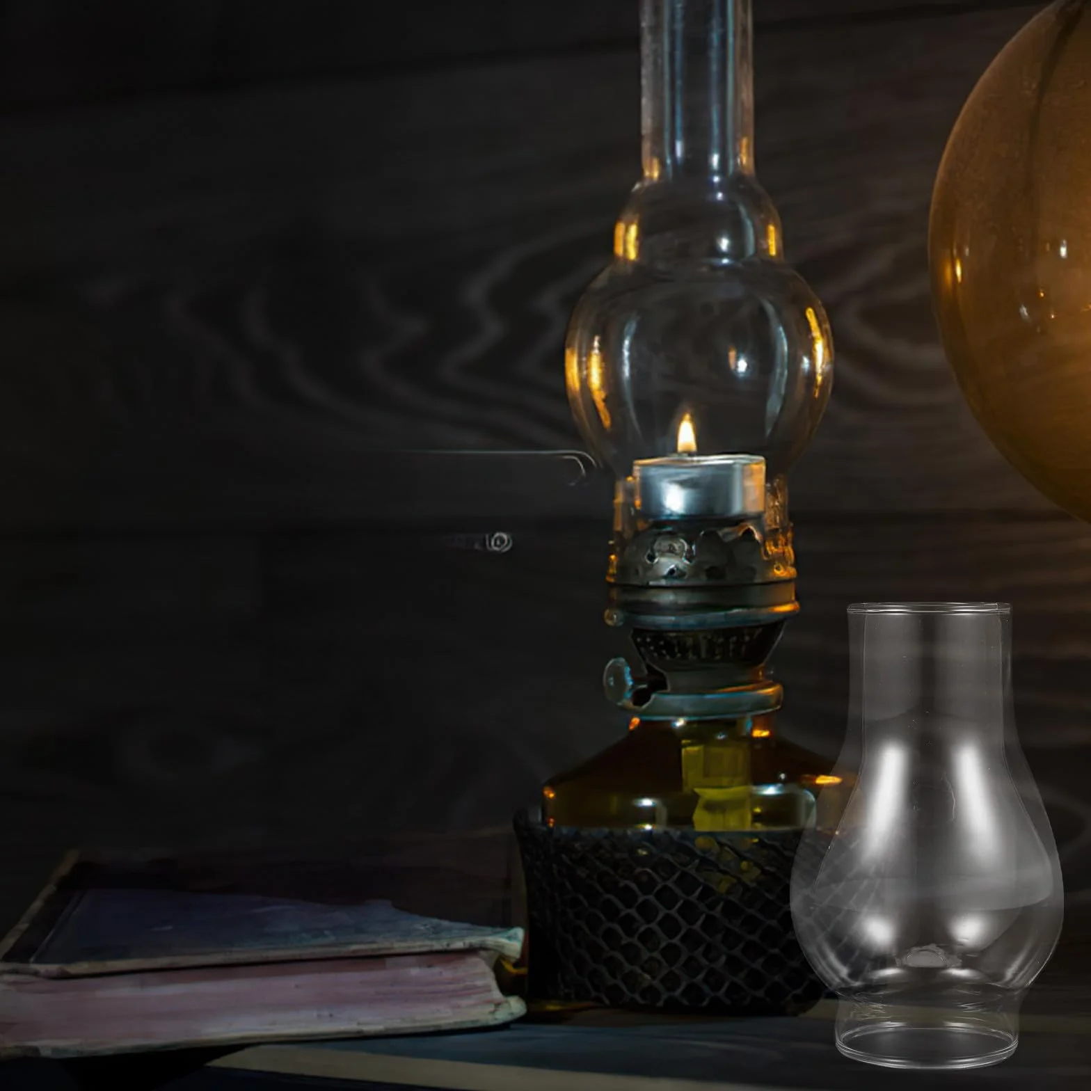 Przezroczysty Klosz Do Lampy Naftowej Vintage Szklany Przeciwwiatrowy Zamienny Klosz Antyczny Do Dekoracji Domu i Oświetlenia Zewnątrz