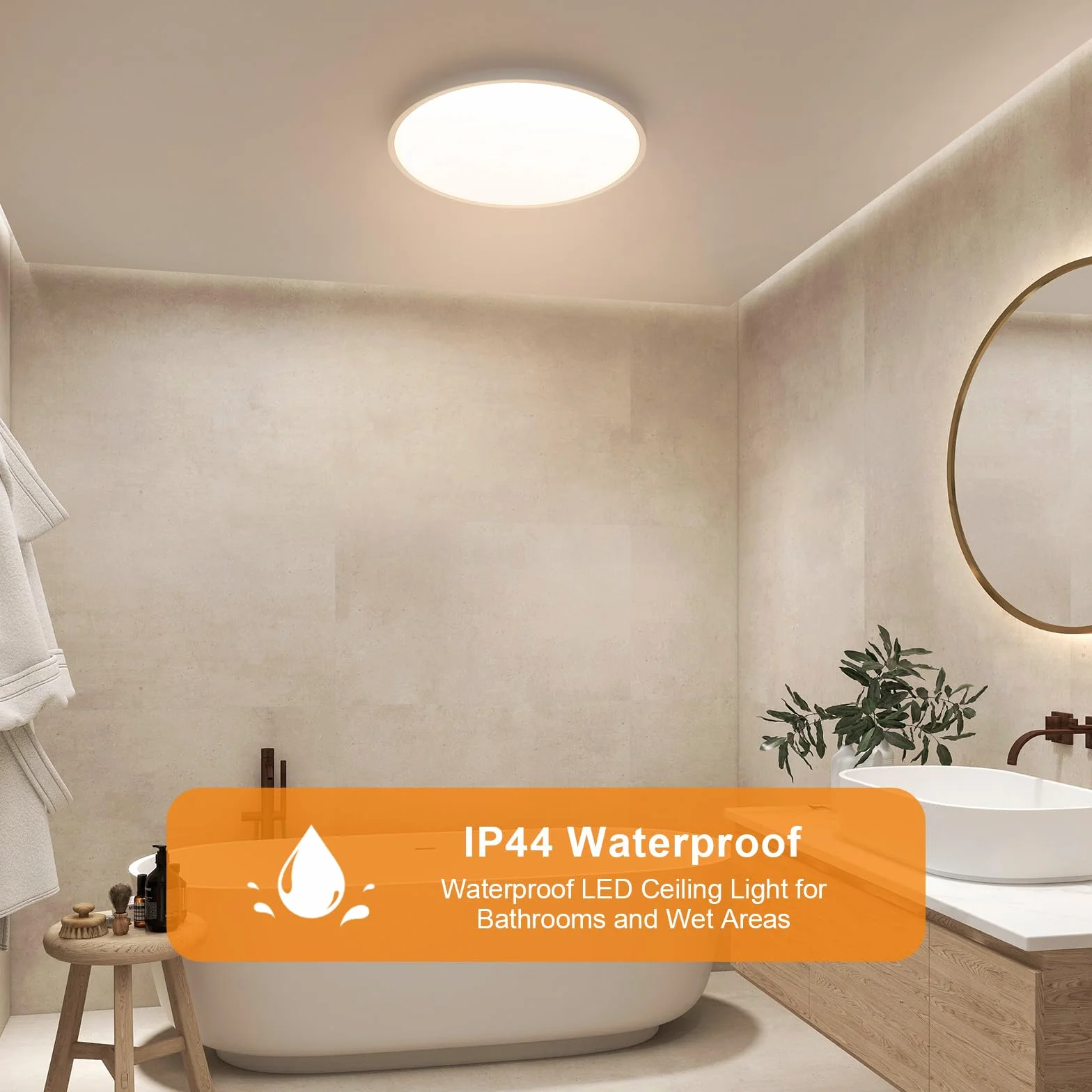 Comely Plafon LED 40cm 36W 3980LM IP44 Lampa Sufitowa 4500K Światło Naturalne