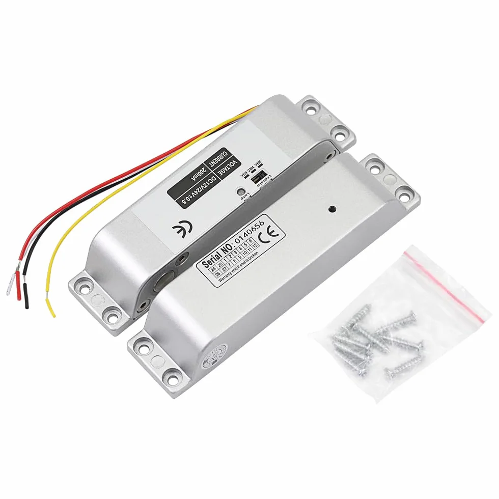 LIBO Elektryczny zamek śrubowy DC 12 V Fail Safe NC